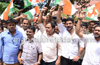 Youth Congress protests against withdrawal of Indira, Rajeev Gandhi stamps